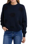 ELM Winter Style-AGGIE SPOT KNIT NAVY
