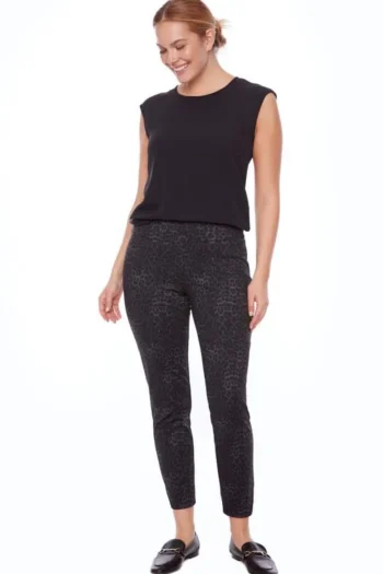 UP Pants|Winter Style-PETAL SLIT PONTE AMUR