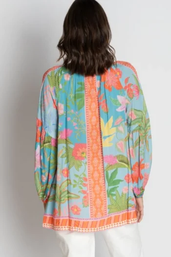 LULA SOUL Tops-ANASSA TOP STEEL-BLUE