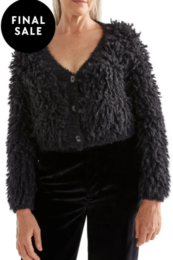 ELK Cardigans-ARNON CARDIGAN BLACK