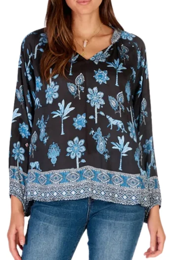 RUBY YAYA Shirts-ARTEFACT SHIRT BLUE