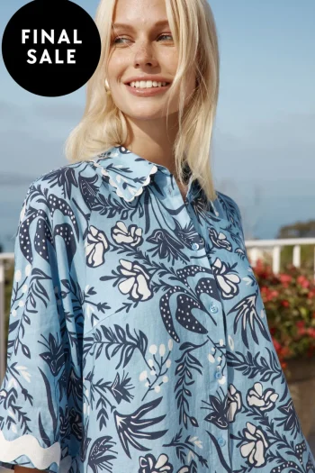 ALESSANDRA Dresses-AURIENNE WAVE DRESS CORNFLOWER