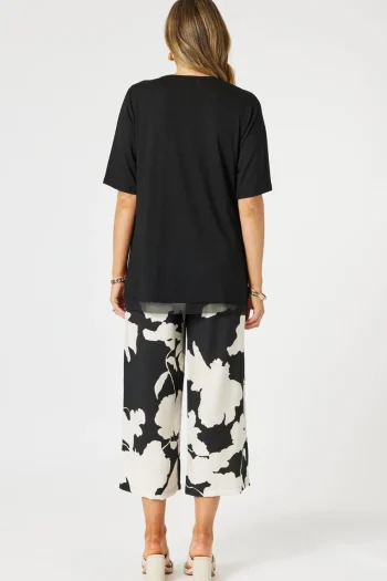 CLARITY Pants-BARCELONA PANT BLACK-NATURAL