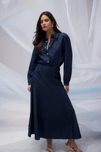 CABLE Skirts-BAY SKIRT INDIGO