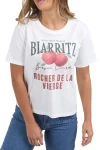 FOXWOOD T Shirts-BIARITTZ TEE VINTAGE-WHITE
