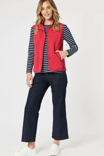 GORDON SMITH Vests|Weekend Edit-BRIGHTON PUFFER VEST RED