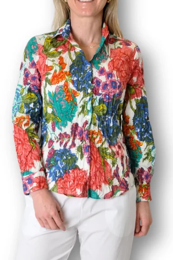 DRESS ADDICT Shirts-BUTTON DOWN SHIRT FLORAL