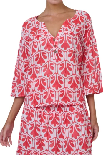 NAMASTAI Tops-BUTTON UP TOP