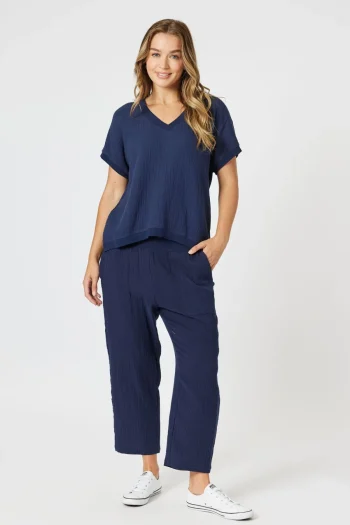 THREADZ Pants-BYRON COTTON 7/8 PANT