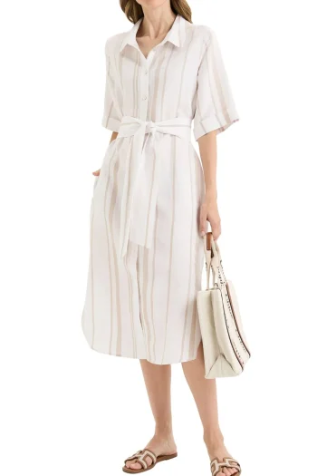YARRA TRAIL Dresses|Weekend Edit-BYRON DRESS WHITE-TWINE