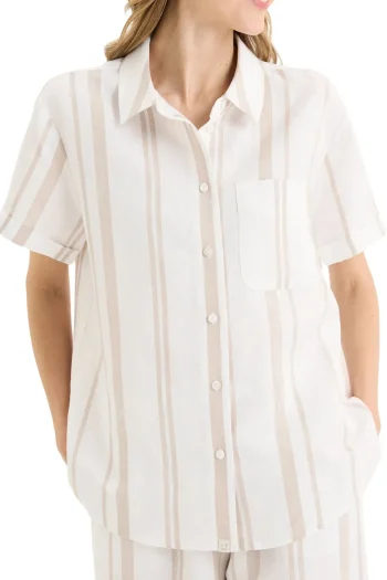 YARRA TRAIL Shirts|Weekend Edit-BYRON SHIRT WHITE-TWINE