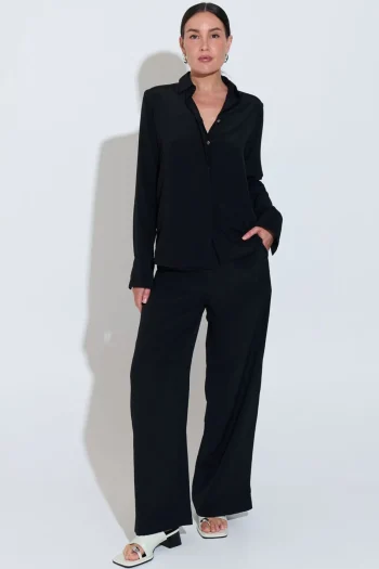 SARA FOX Pants-CAMILA PANT BLACK