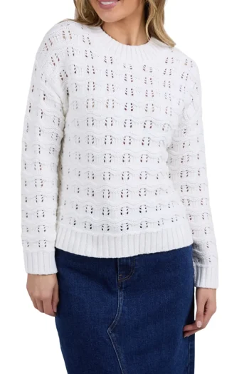 FOXWOOD Jumpers|Winter Style-CARTER KNIT VINTAGE-WHITE