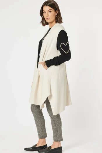 CLARITY Vests|Winter Style-CASA KNIT VEST NATURAL