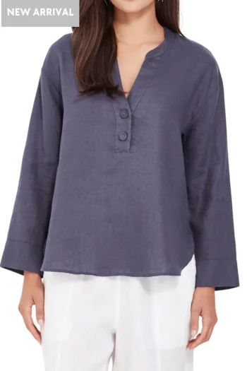 VERGE Blouses|Weekend Edit-CASSIE TOP DENIM