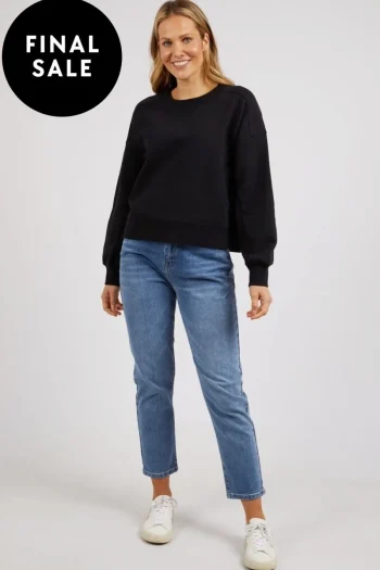 FOXWOOD Tracksuits|Track Tops-CECILE CREW BLACK