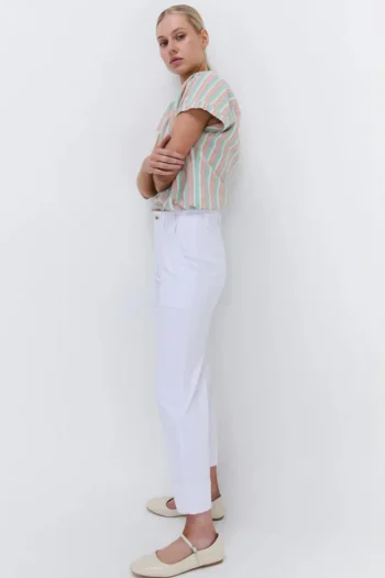 KIREINA Pants-CELESTE PANT-CROPPED SNOW-WHITE