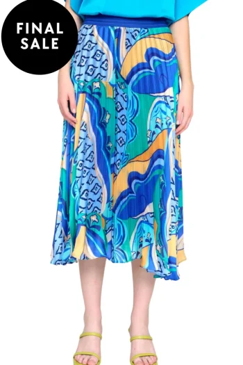 BARILOCHE Skirts-CHECENA PRINT SKIRT ROYAL