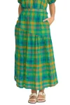 FOIL Skirts-CHECKMATE SKIRT GREEN