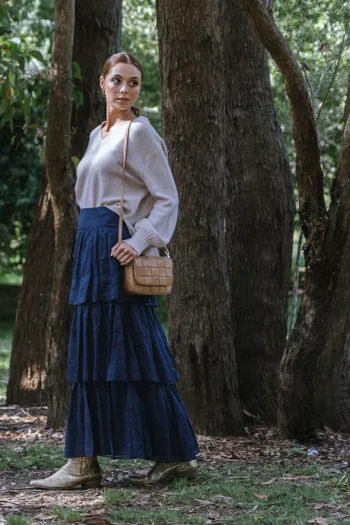 ARLINGTON MILNE Gift Guide|Bags-CLARA WEAVE CROSSBODY FAWN