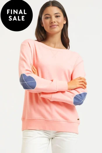 EST 1971 Tracksuits|Track Tops-CLASSIC COTTON SWEATSHIRT CORAL