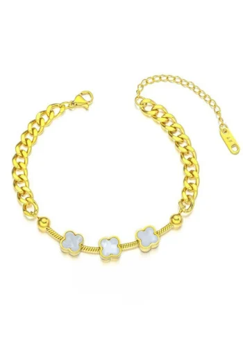 SUSAN ROSE Jewellery|Gift Guide-CLOVER DÉCOR BRACELET WHITE