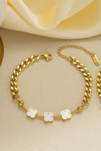 SUSAN ROSE Jewellery|Gift Guide-CLOVER DÉCOR BRACELET WHITE