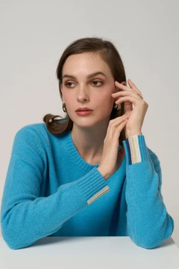 MADLY SWEETLY Jumpers|Winter Style-COMPASS SWEATER AZURE