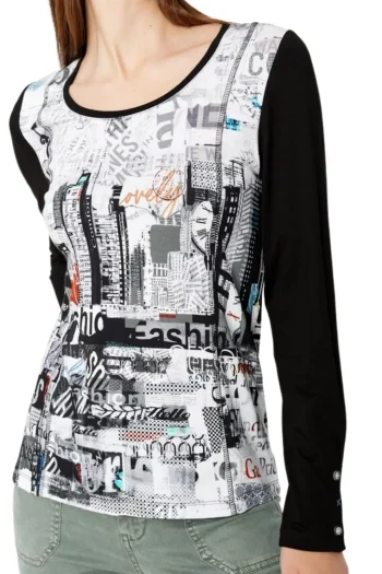 DOLCEZZA Tops-CREW NECK PULLOVER CITY