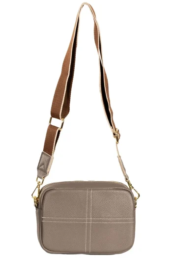 SASSYDUCK Bags|Winter Style-DANICA LEATHER XBODY L30 GREY