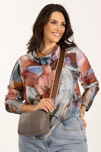 SASSYDUCK Bags|Winter Style-DANICA LEATHER XBODY L30 GREY