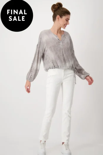 MONARI Tops-DENIM PRINT TEE