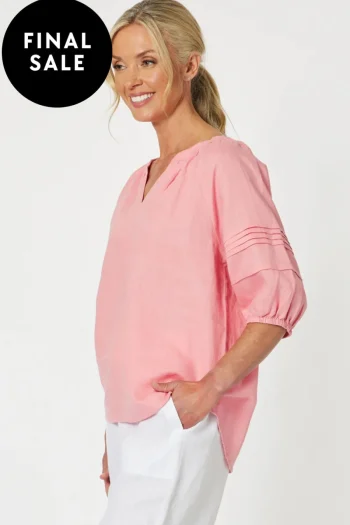 GORDON SMITH Tops-DIANA DETAIL TOP CORAL