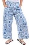 ELM Pants-DOLCE TILE PANT OCEAN
