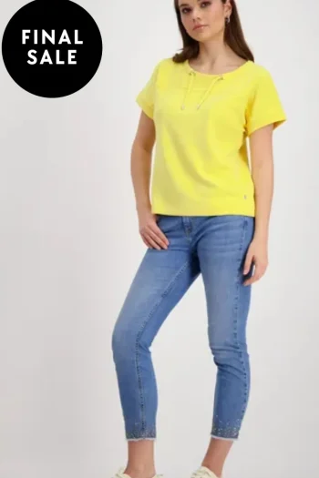 MONARI T Shirts|Tops-DRAWSTRING TEE