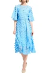 JOSEPH RIBKOFF Dresses-EMBROIDED CHIFFON DRESS SKY-BLUE