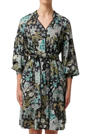 ONCE WAS Dresses|Winter Style-EMERSYN PANELLED DRESS MULTI