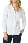 GORDON SMITH Shirts|Winter Style-EMMA RIB DETAIL SHIRT WHITE