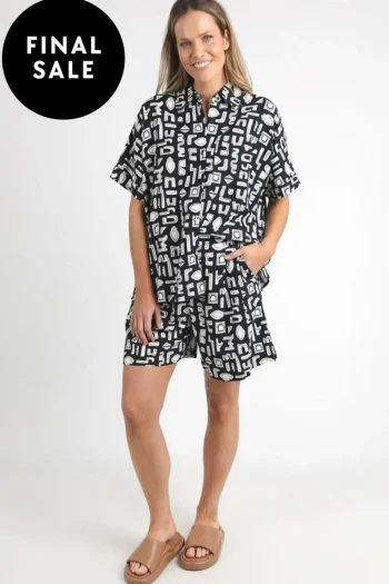 FOXWOOD Shirts-ETCHED GEO SHIRT NAVY