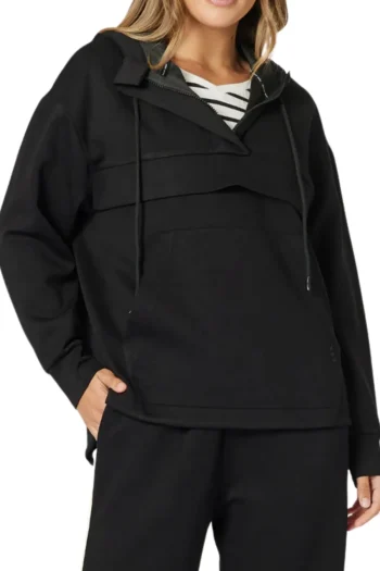 THREADZ Tracksuits|Track Tops-EVIE ZIP SWEAT BLACK