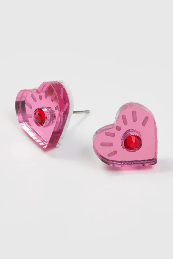 MARTHA JEAN Jewellery|Gift Guide-EYE HEART STUDS PINK
