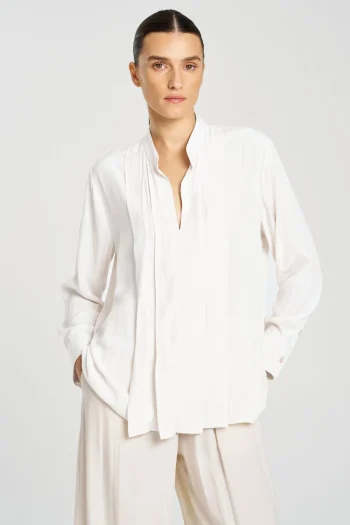 MELA PURDIE Blouses-FAN BLOUSE WHITE