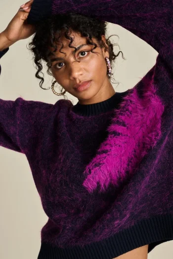 POM Jumpers|Winter Style-FEATHERS MIDNIGHT PULLOVER BLUE