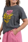 ELM T Shirts-FIORE TEE CHARCOAL