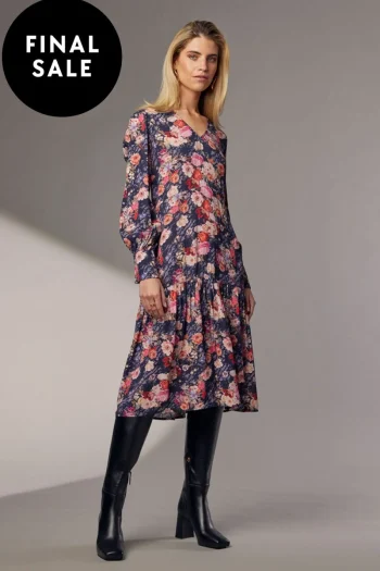 MADLY SWEETLY Dresses-FLORIENT DRESS NAVY