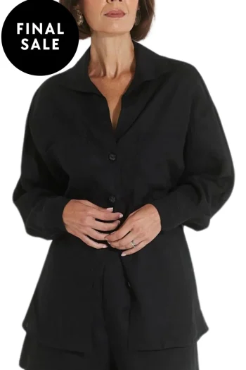 SARA FOX Shirts-FRANCESCA LINEN SHIRT