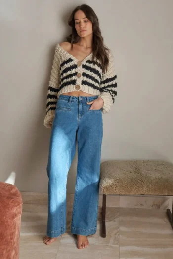 KIREINA Jeans|Winter Style-FREYA JEAN MID-WASH