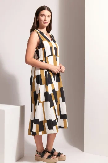 FOIL Dresses-GENEROSITY DRESS CAMEL