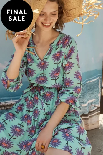 POM Dresses-GEORGIE DRESS AQUA