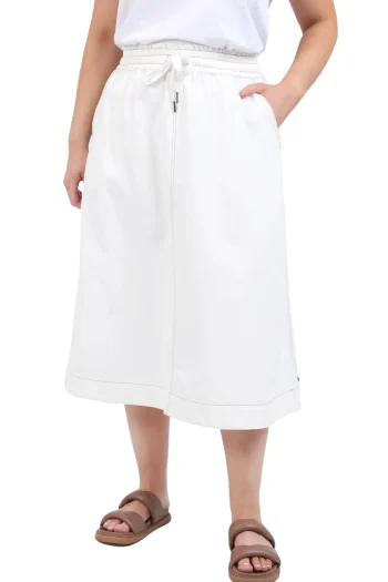 ELM Skirts-GRETA DENIM SKIRT VINTAGE-WHITE